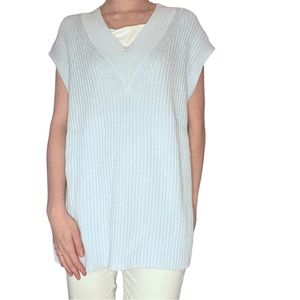 H&M Sweater Vest VNeck Periwinkle Knit  Size XL